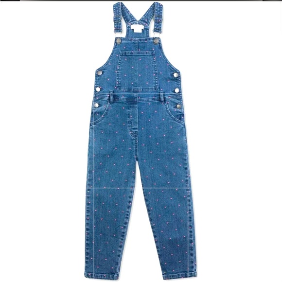 STELLA MCCARTNEY EMBROIDERED PINK OVERALLS - Picture 1 of 6